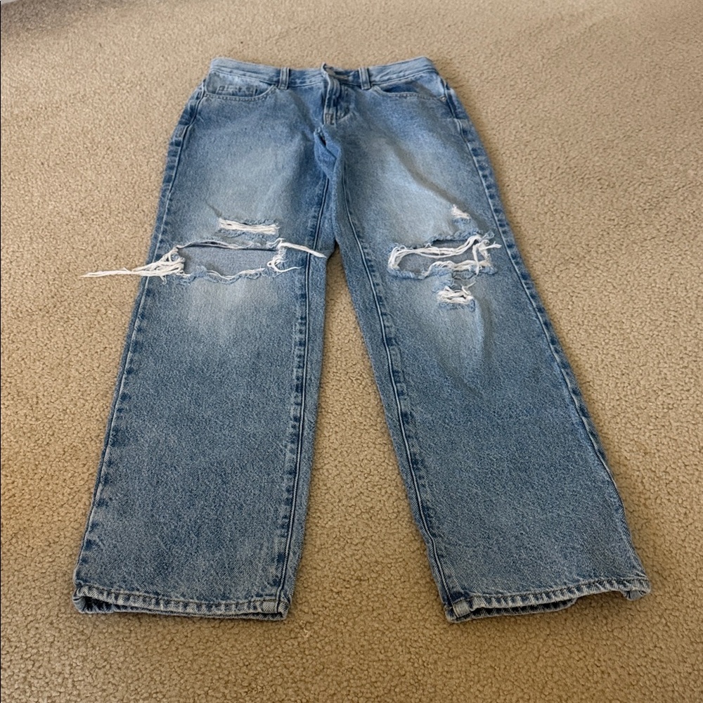 PacSun Relaxed Fit Light Blue Distressed Jeans